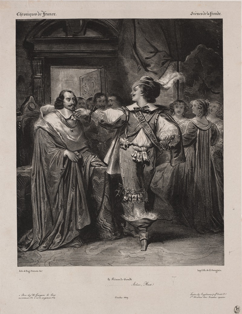 Eugène François Marie Joseph Devéria - Chronicles of France; Scene of the Fronde – The Prince of Condé