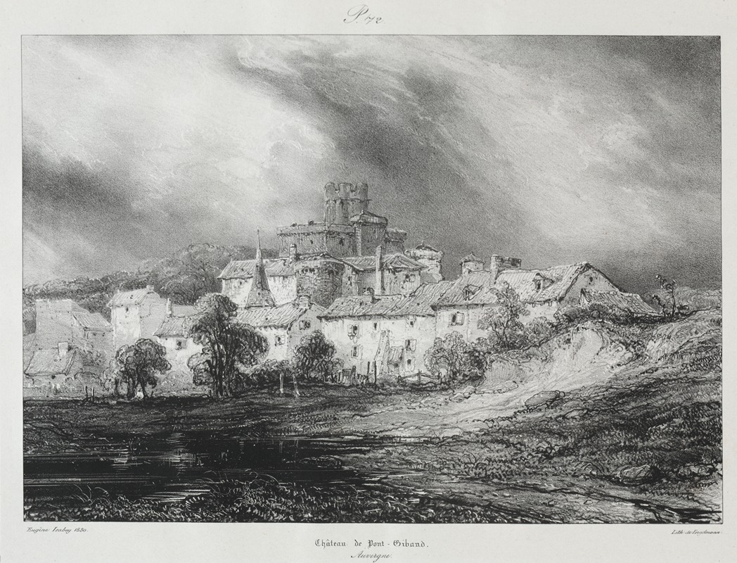 Eugène Isabey - Château de Pont-Gibaud