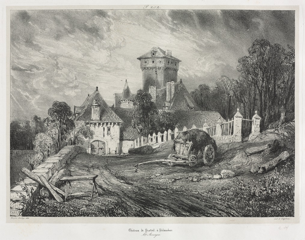 Eugène Isabey - Pesteil Chateau at Polminhac