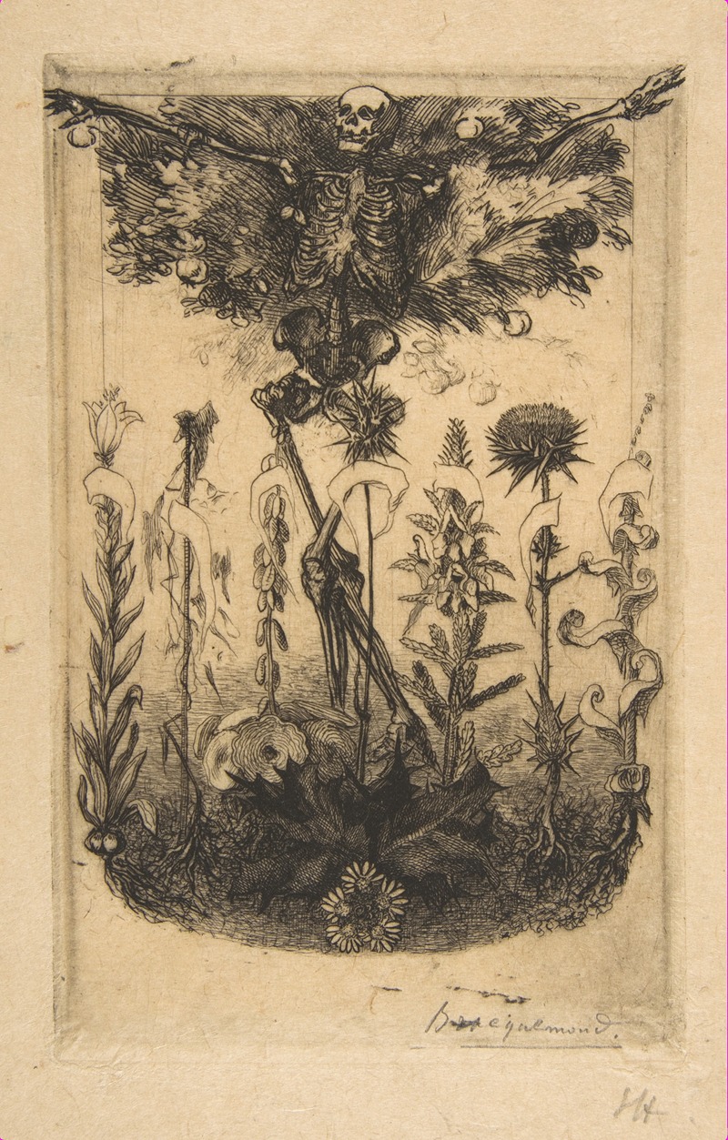 Félix Bracquemond - Frontispiece for ‘Les Fleurs du Mal’