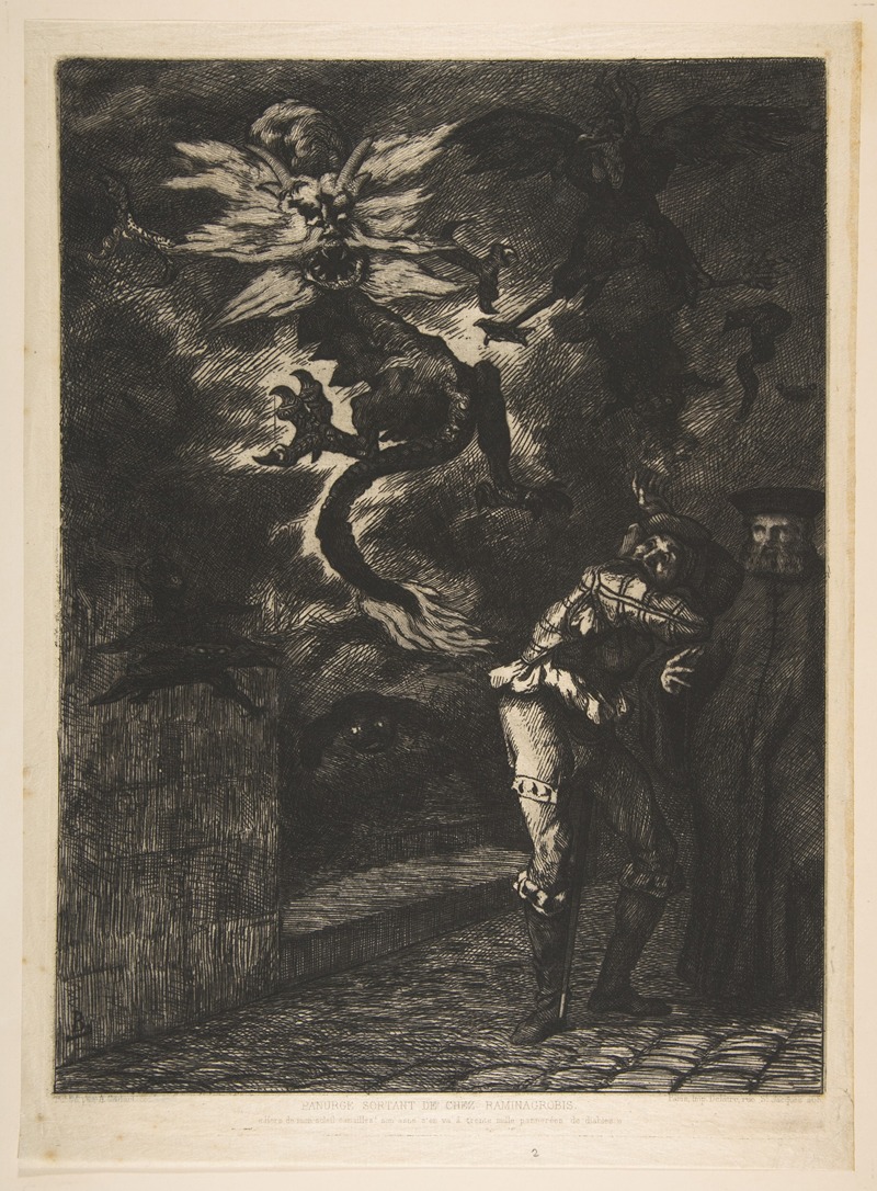 Félix Bracquemond - Panurge leaving Raminagrobis