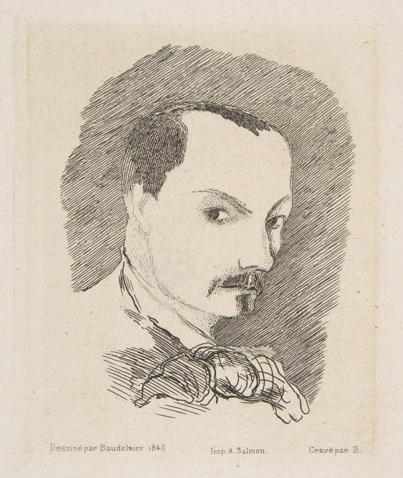 Félix Bracquemond - Portrait of Charles Baudelaire