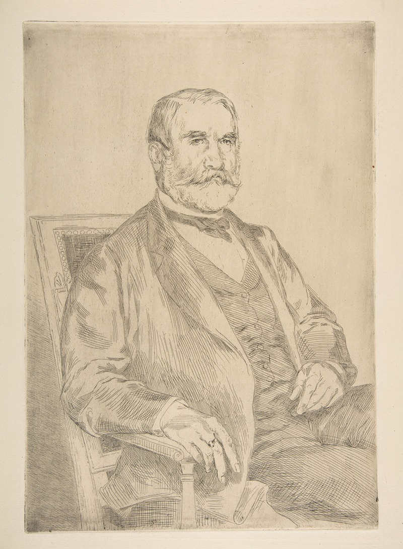 Félix Bracquemond - Portrait of Louis Robert