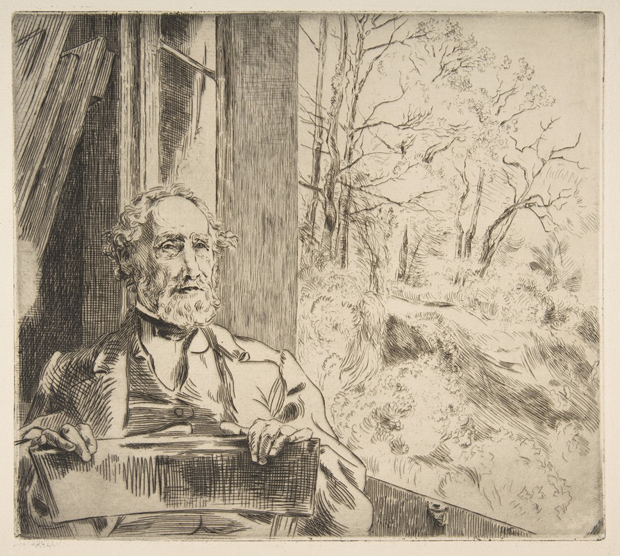 Félix Bracquemond - Portrait of Meyer-Heine