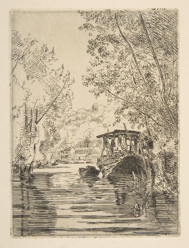 Félix Bracquemond - The Dyer’s Boat (Bas-Meudon)