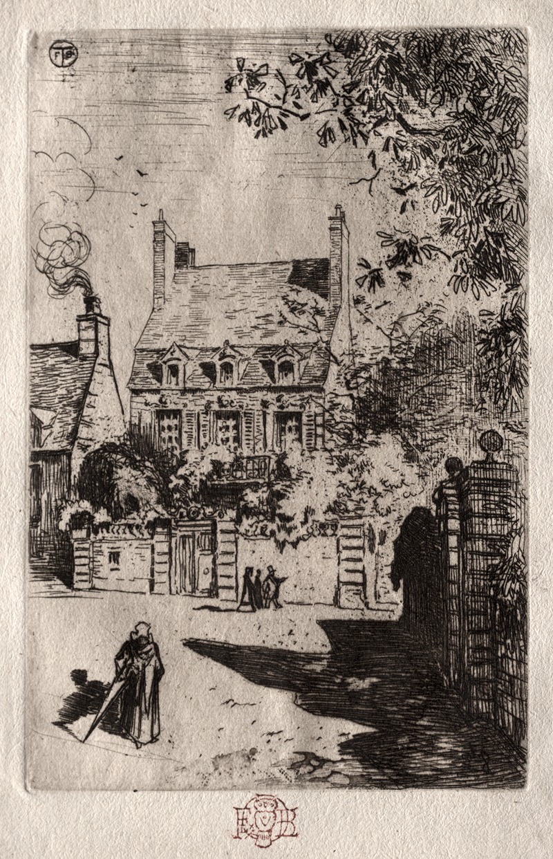 Félix Hilaire Buhot - In Province; The House at Orléans