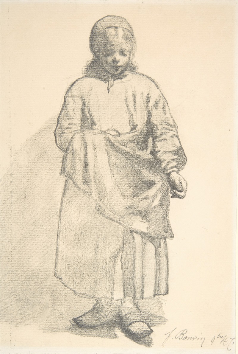 François Bonvin - Standing Peasant Girl