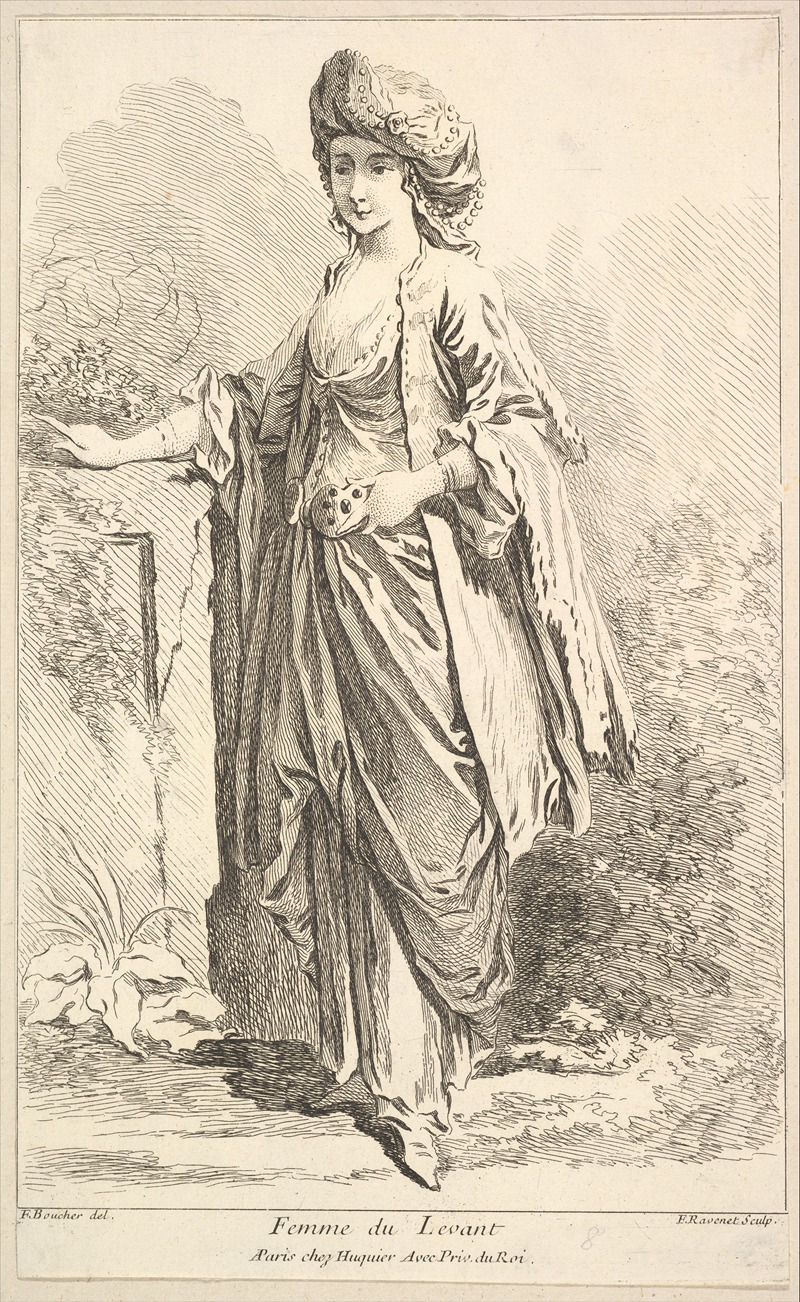 François Boucher - Femme du Levant, plate 8