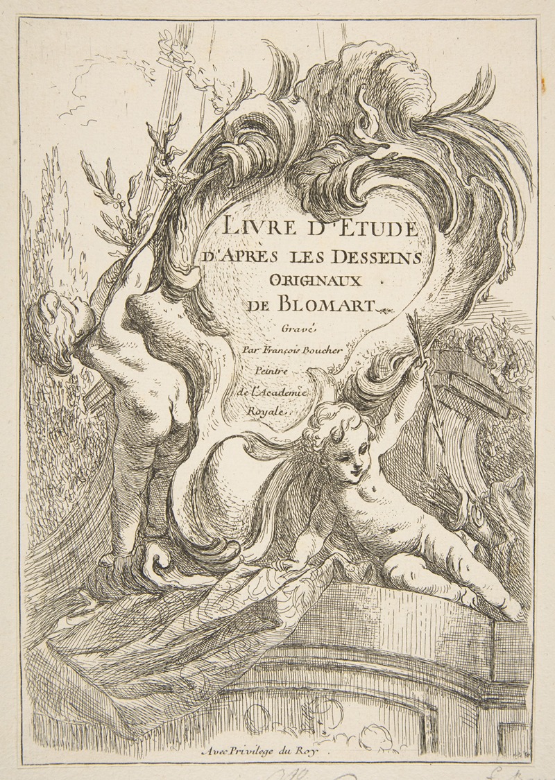 François Boucher - Livre d’étude d’après les desseins originaux de Blomart Pl.01