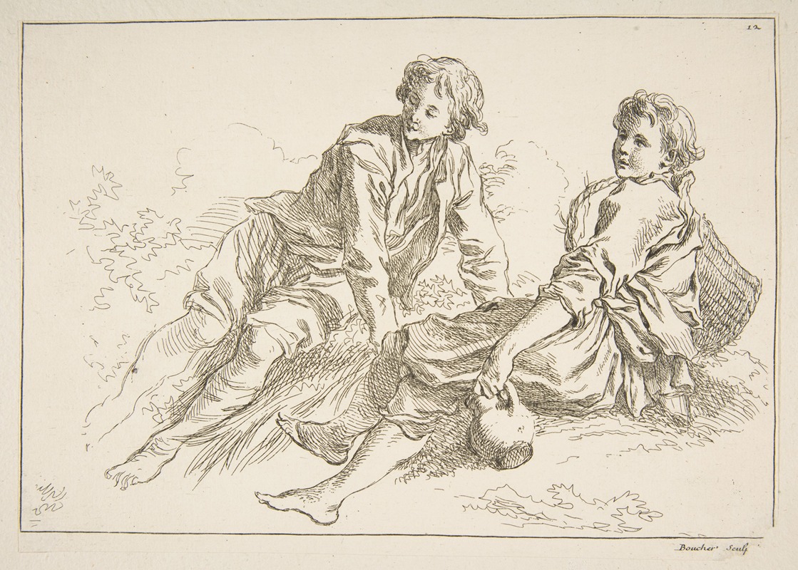 François Boucher - Livre d’étude d’après les desseins originaux de Blomart Pl.11