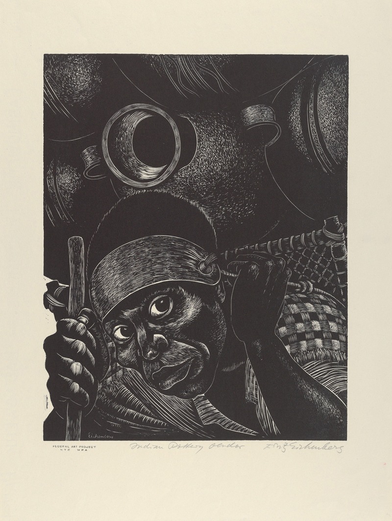 Fritz Eichenberg - Indian Pottery Vendor