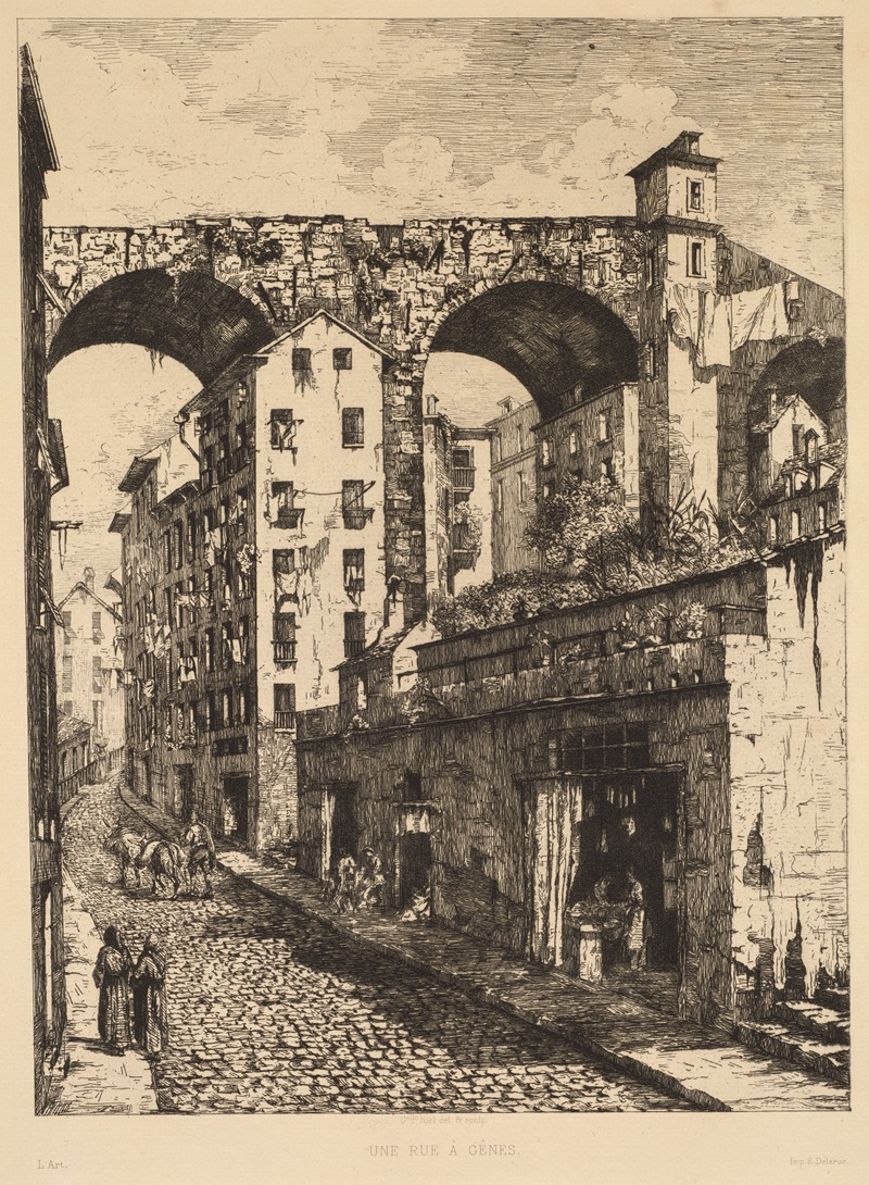 Gabrielle-Marie Niel - A Street in Genoa (Une rue à Gênes)