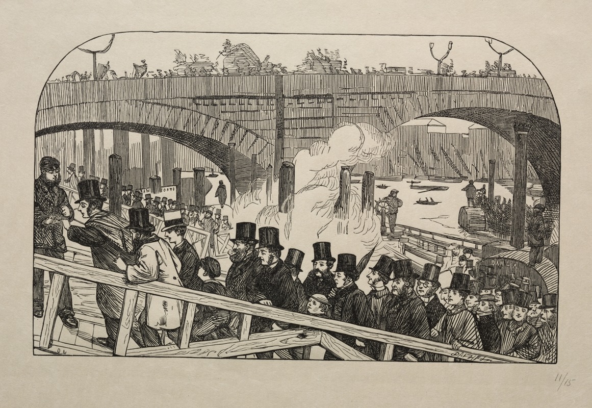 George Du Maurier - The Living Stream at London Bridge – Under the Bridge