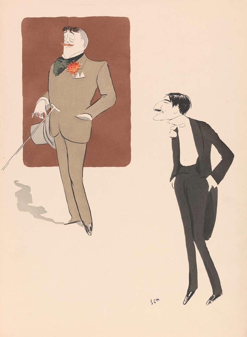 Georges Goursat (Sem) - Jean Lorrain and Leonetto Cappiello