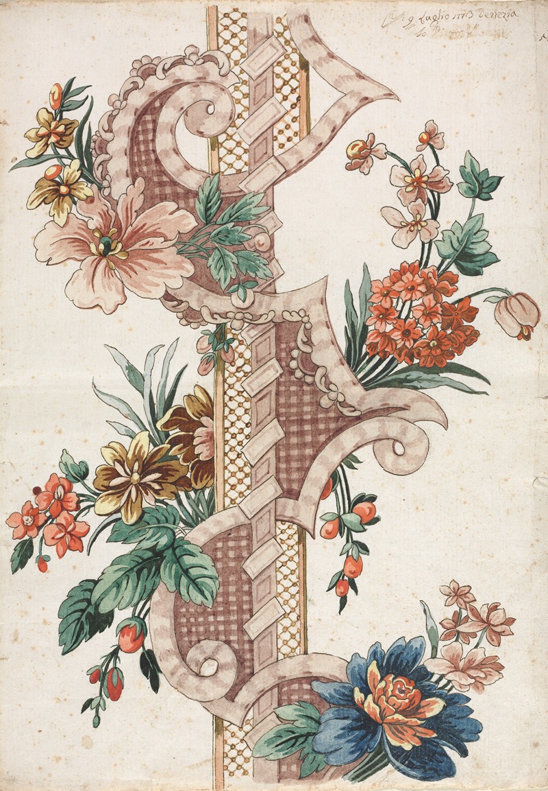 Giacomo Cavenezia - Vertical Decorative Floral Band