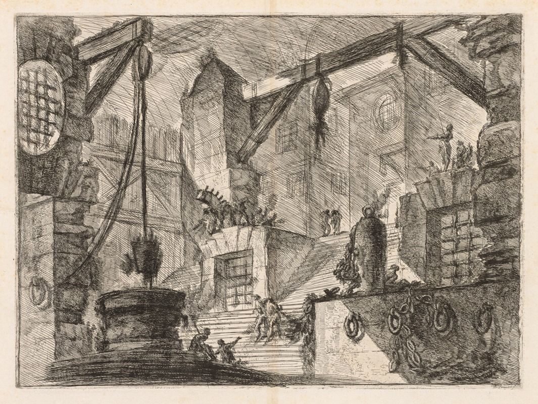 Giovanni Battista Piranesi - Colonnaded Interior with a Broad Stair