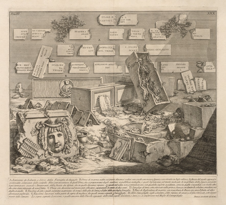 Giovanni Battista Piranesi - Iscrizioni de Liberti e Servi