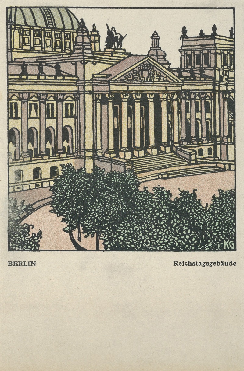 Gustav Kalhammer - Berlin; Reichstag Building (Reichstagsgebäude)