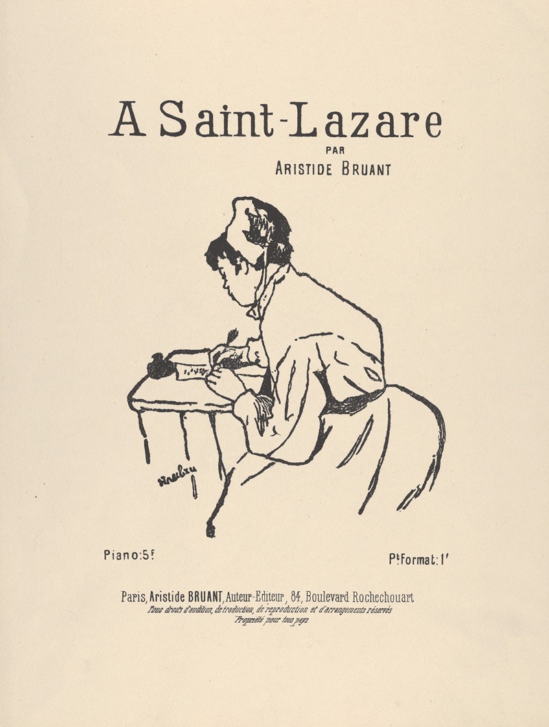 Henri de Toulouse-Lautrec - A Saint-Lazare par Aristide Bruant