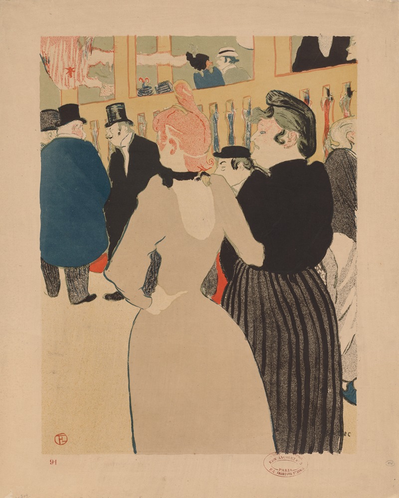 Henri de Toulouse-Lautrec - At the Moulin Rouge; La Goulue and Her Sister