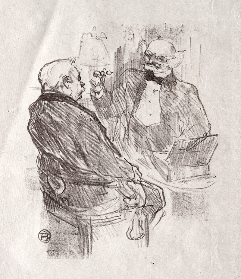 Henri de Toulouse-Lautrec - Au pied du Sinaï; Georges Clemenceau et L’Oculiste Mayer