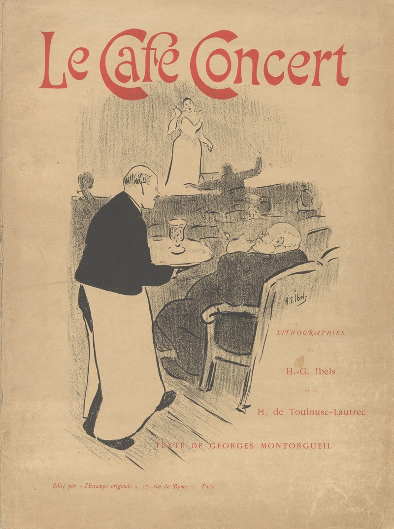 Henri de Toulouse-Lautrec - Cover and Title of the portfolio; Le Café Concert