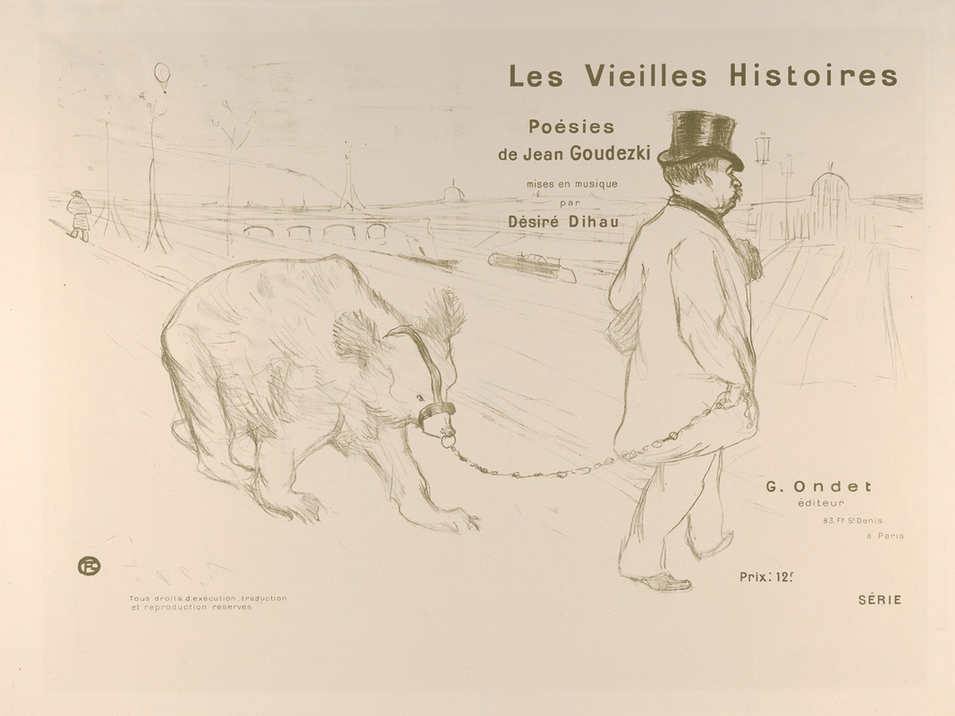 Henri de Toulouse-Lautrec - Cover Design for ‘Les Vieilles Histoires’