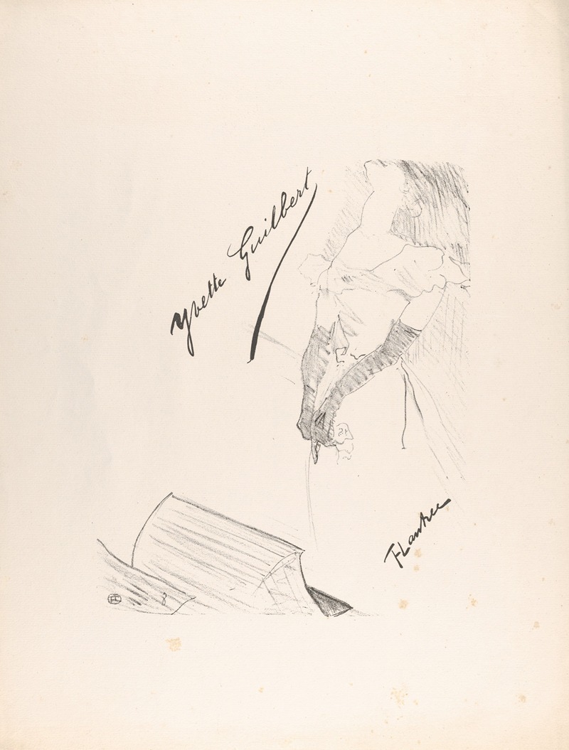 Henri de Toulouse-Lautrec - Frontispiece – Yvette Guilbert before the Prompter’s Box