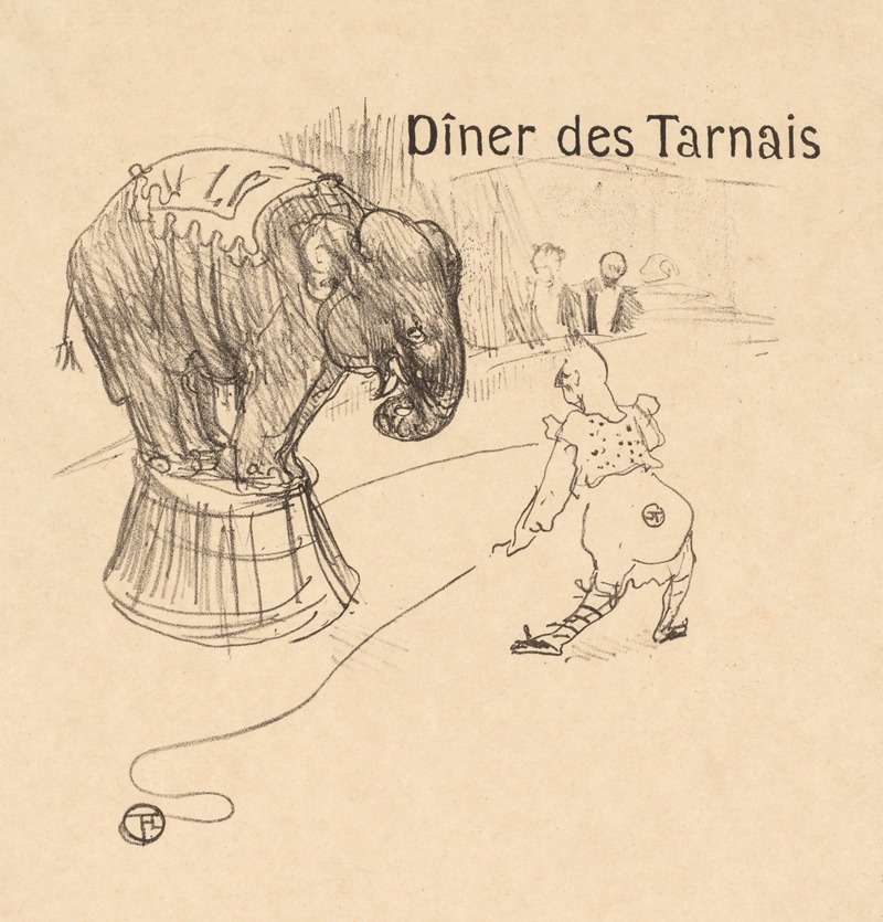 Henri de Toulouse-Lautrec - Menu from the Dinner Tarnais (Dîner des Tarnais)