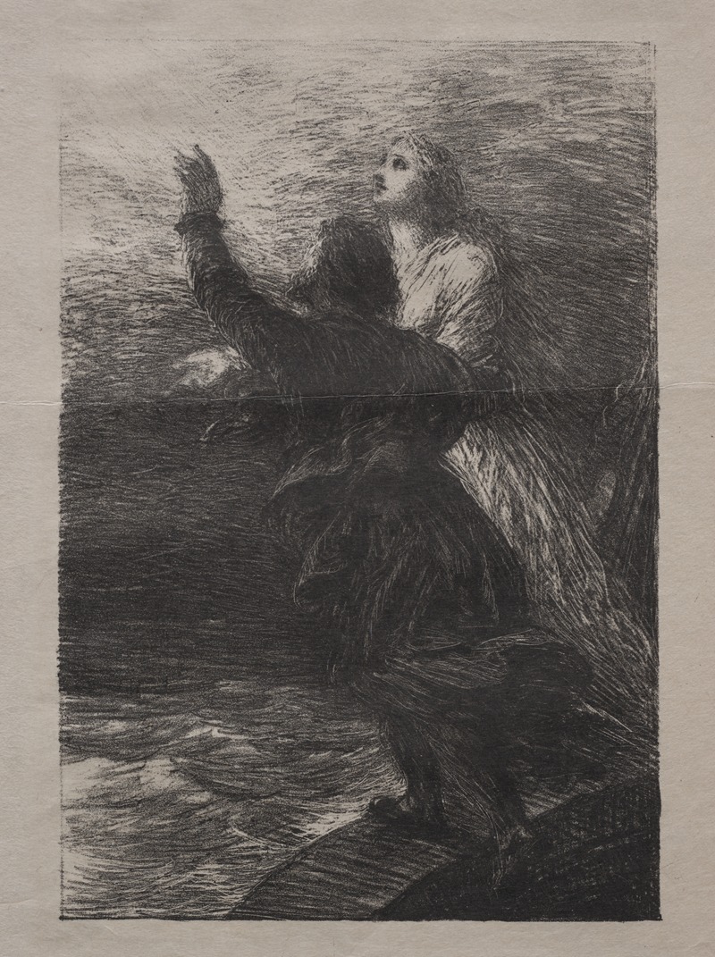 Henri Fantin-Latour - The Flying Dutchman; Act III, The Ecstasy of Senta and the Dutchman