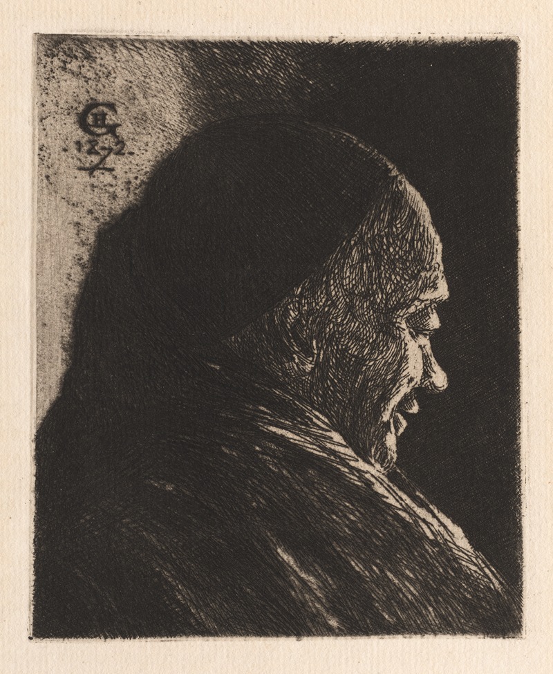 Henri-Charles Guérard - Head of an Old Man