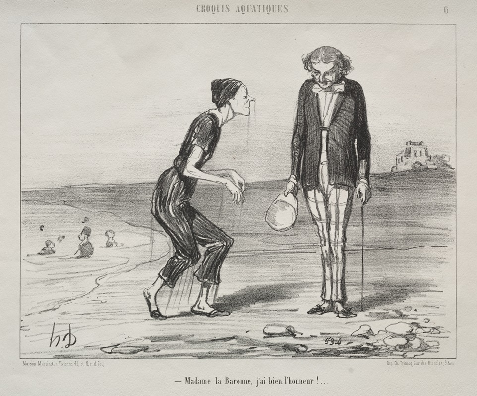 Honoré Daumier - Baroness, it is my honor!…