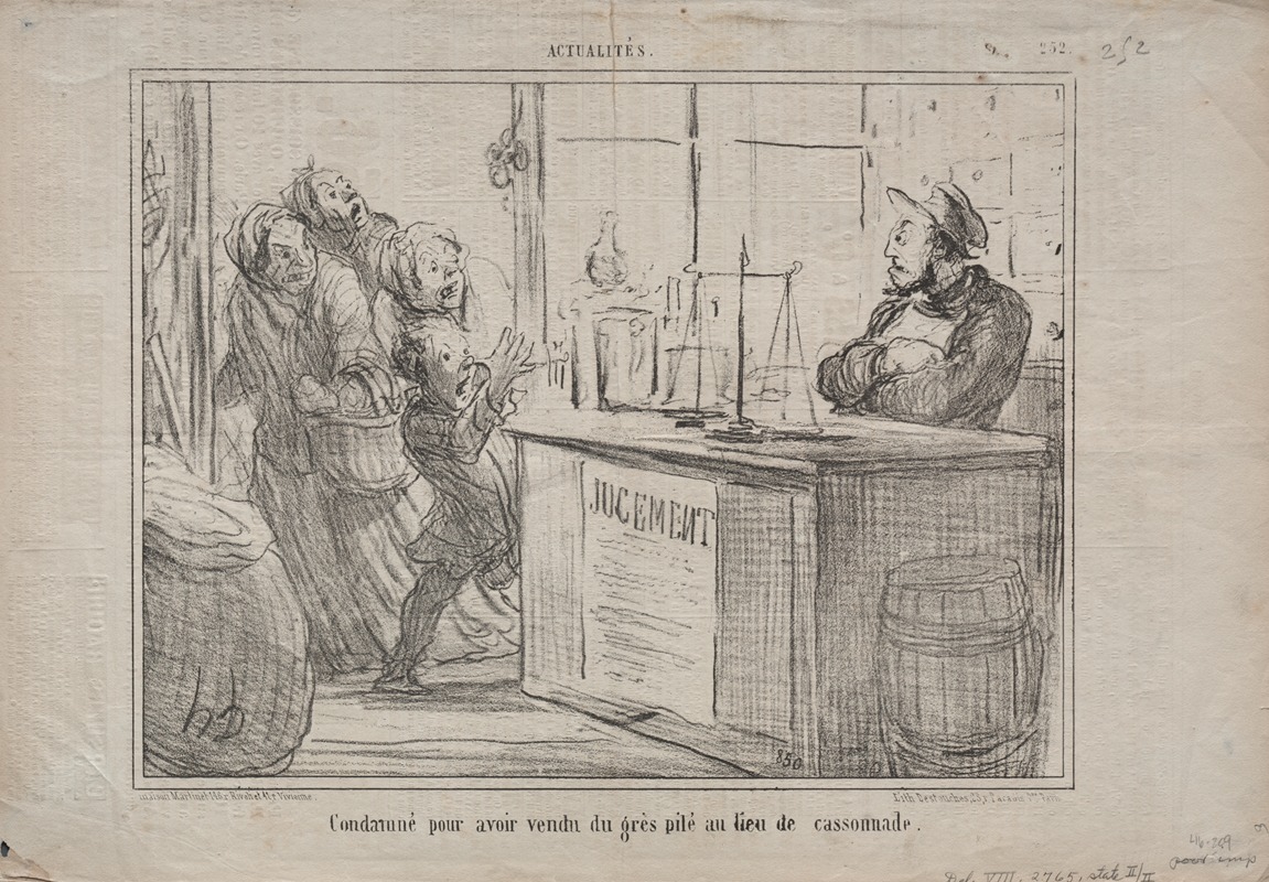 Honoré Daumier - Convicted for having sold crushed sandstone instead of brown sugar