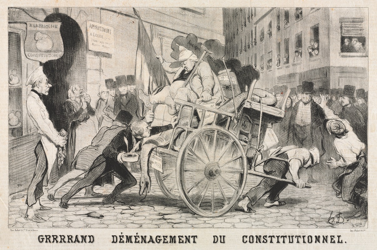 Honoré Daumier - Great Removal of the Constitutional Establishment