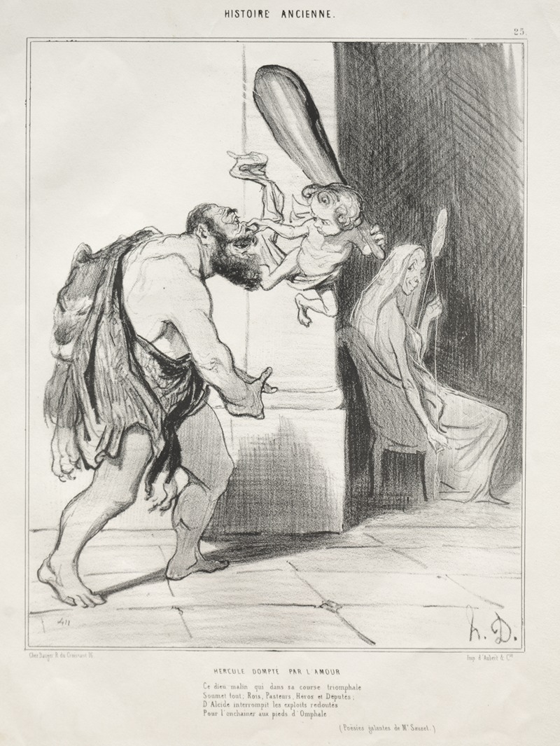 Honoré Daumier - Hercules Tamed by Love