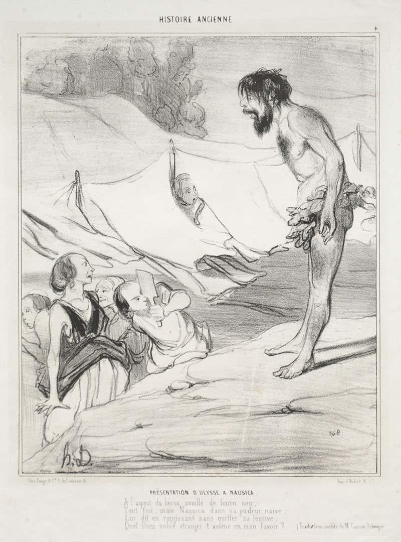 Honoré Daumier - Introduction of Ulysses to Nausica