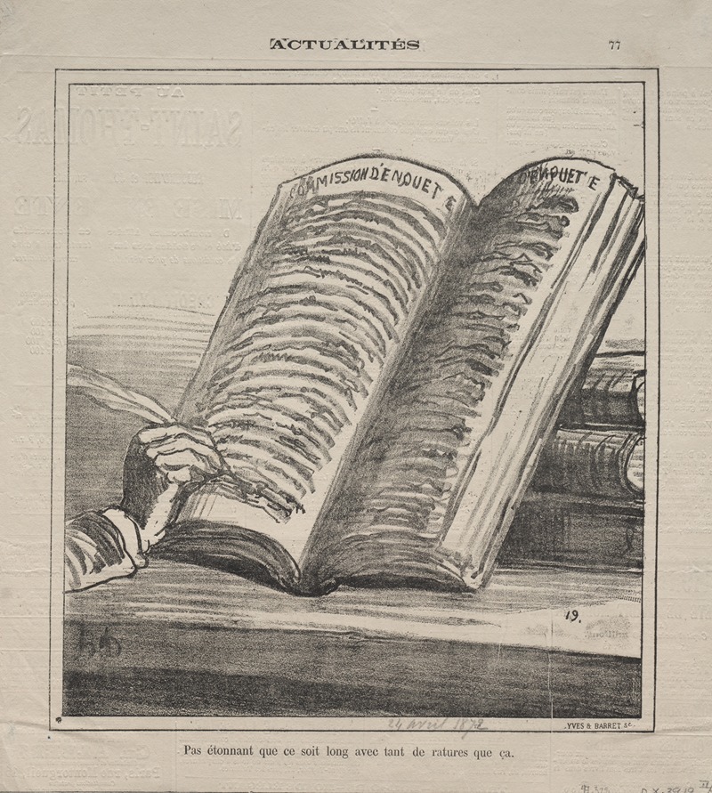 Honoré Daumier - It is not surprising that it is long with so many corrections.