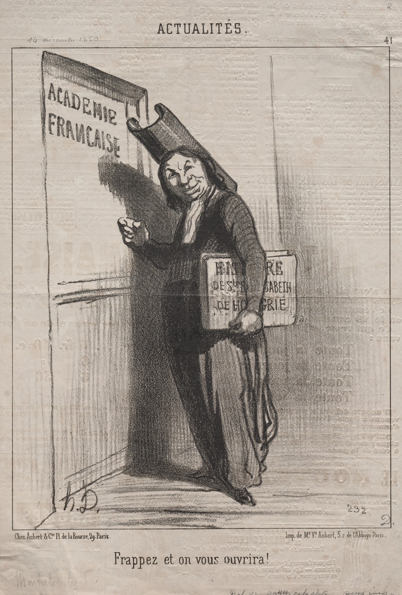 Honoré Daumier - Knock and it will open for you!