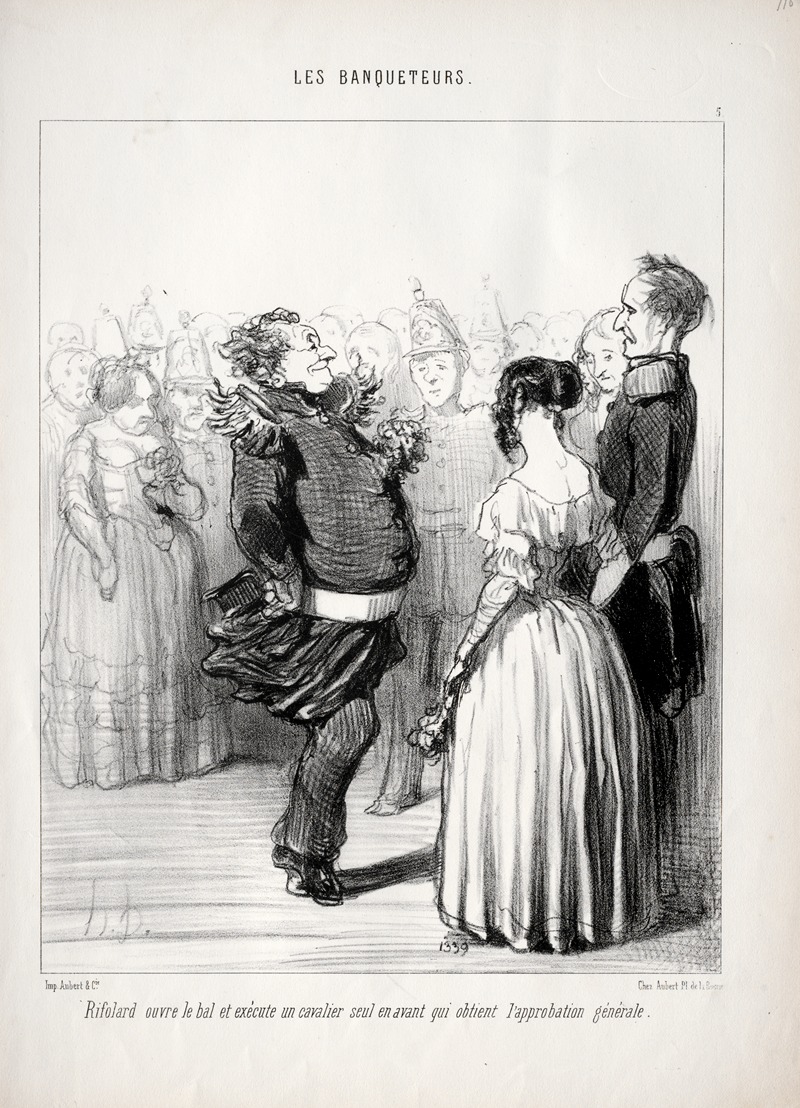 Honoré Daumier - Rifolard opens the ball…