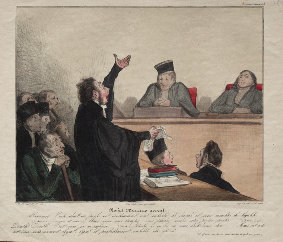 Honoré Daumier - Robert-Macaire, lawyer