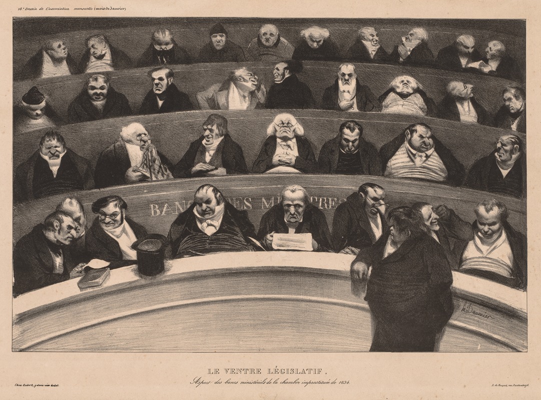 Honoré Daumier - The Legislative Belly