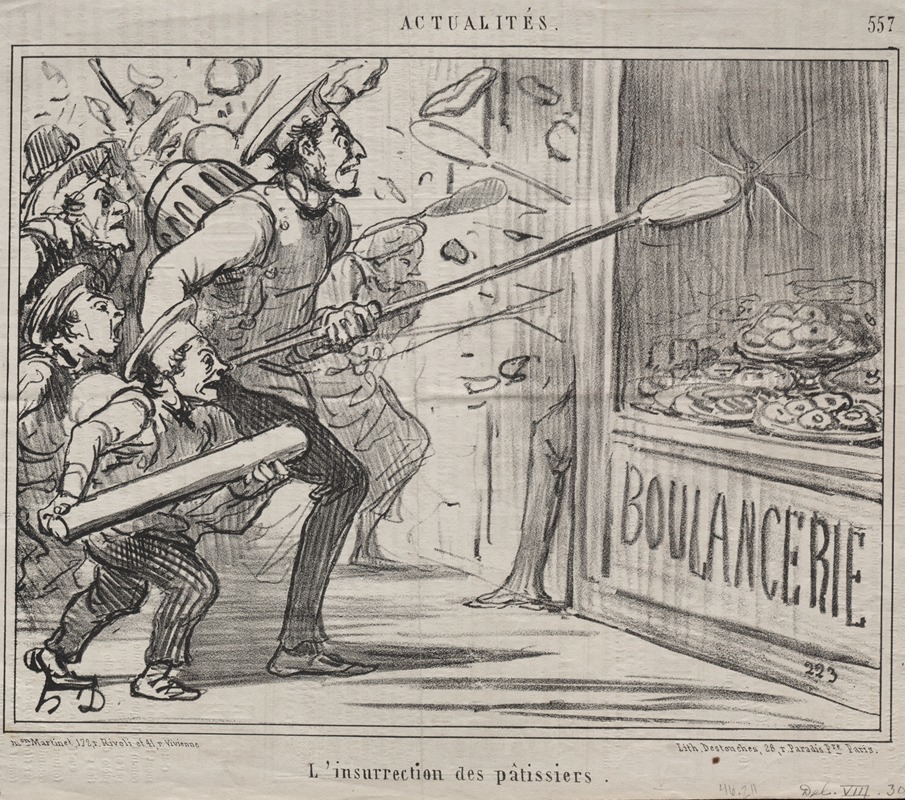 Honoré Daumier - The revolt of the pastry chefs