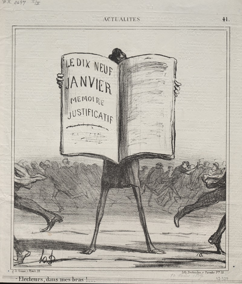 Honoré Daumier - Voters, into my arms!…