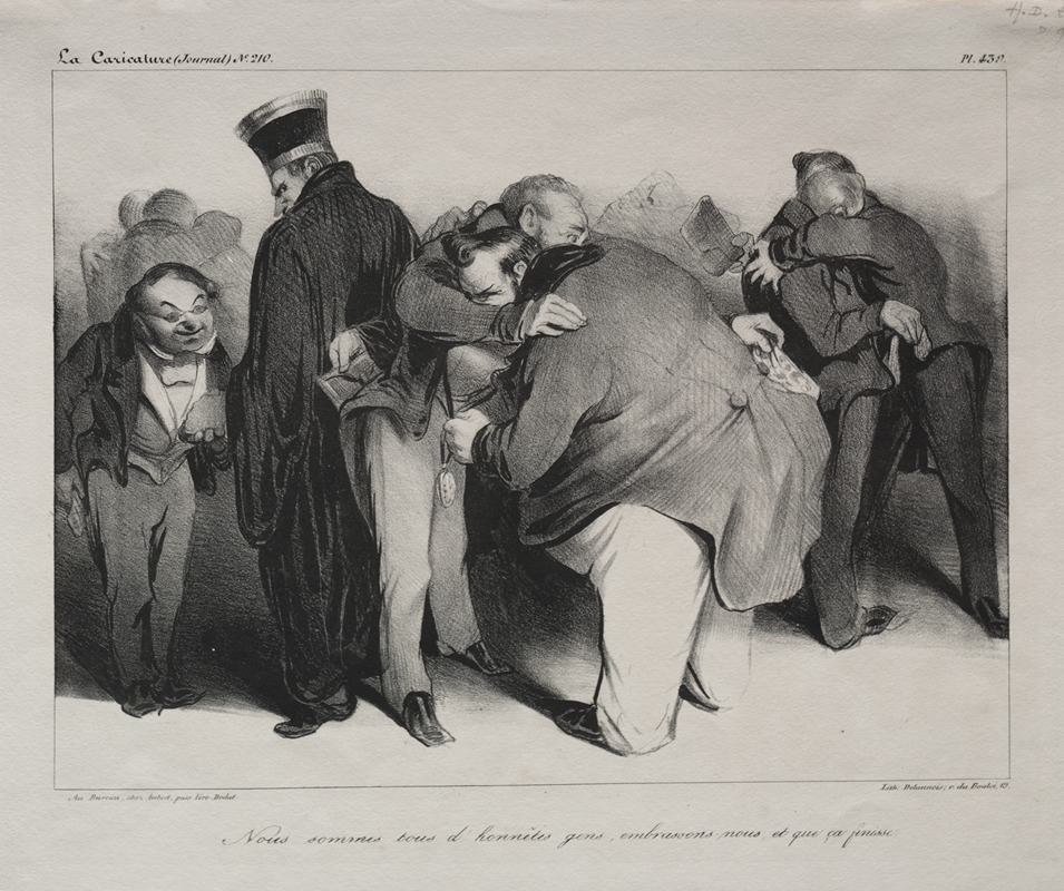 Honoré Daumier - We are all honest men, so let us embrace and be done with it