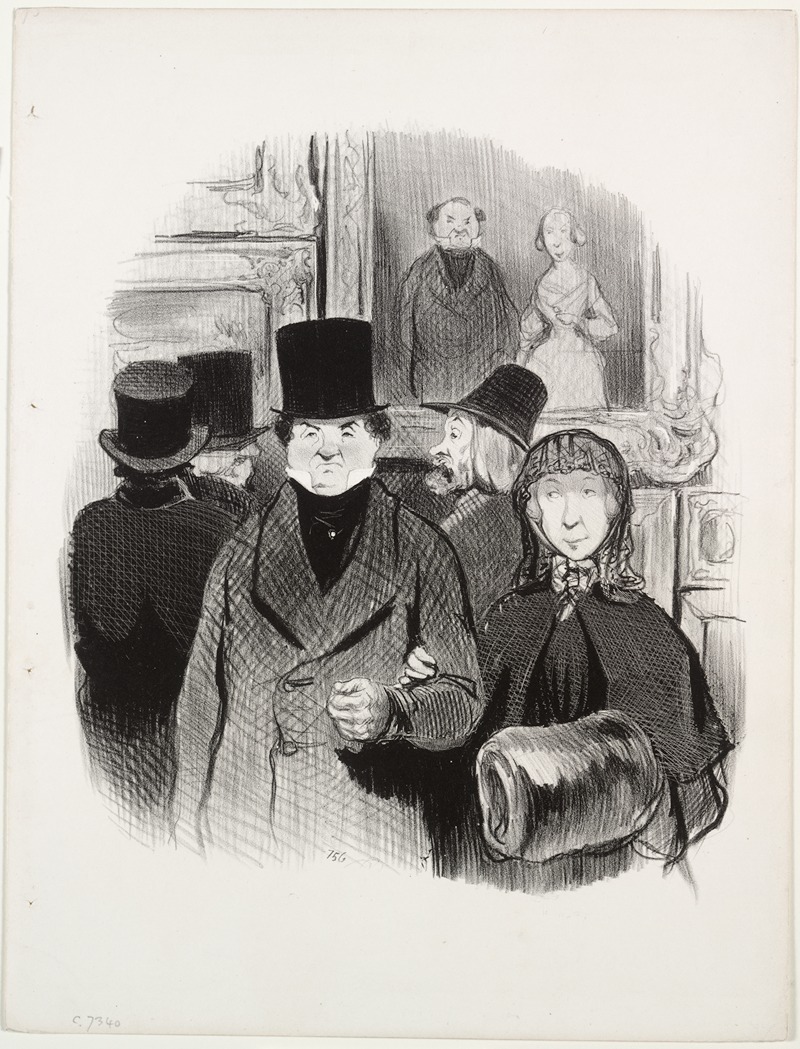 Honoré Daumier - When One’s Portrait is Exhibited at the Salon