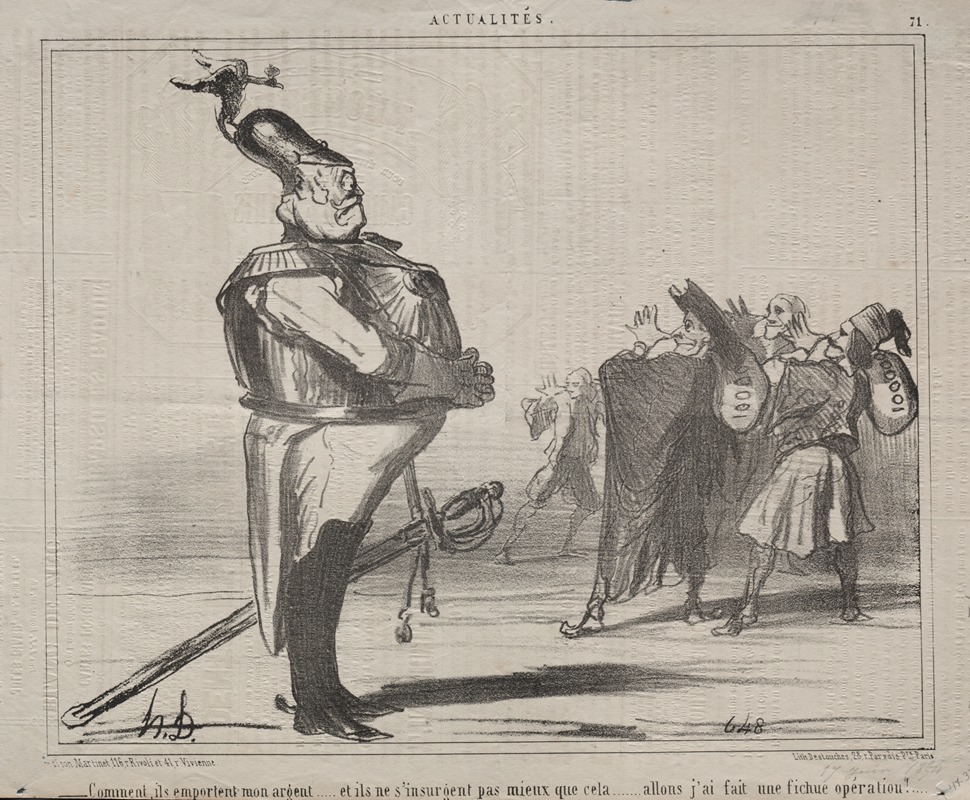 Honoré Daumier - Why are they taking away my money…