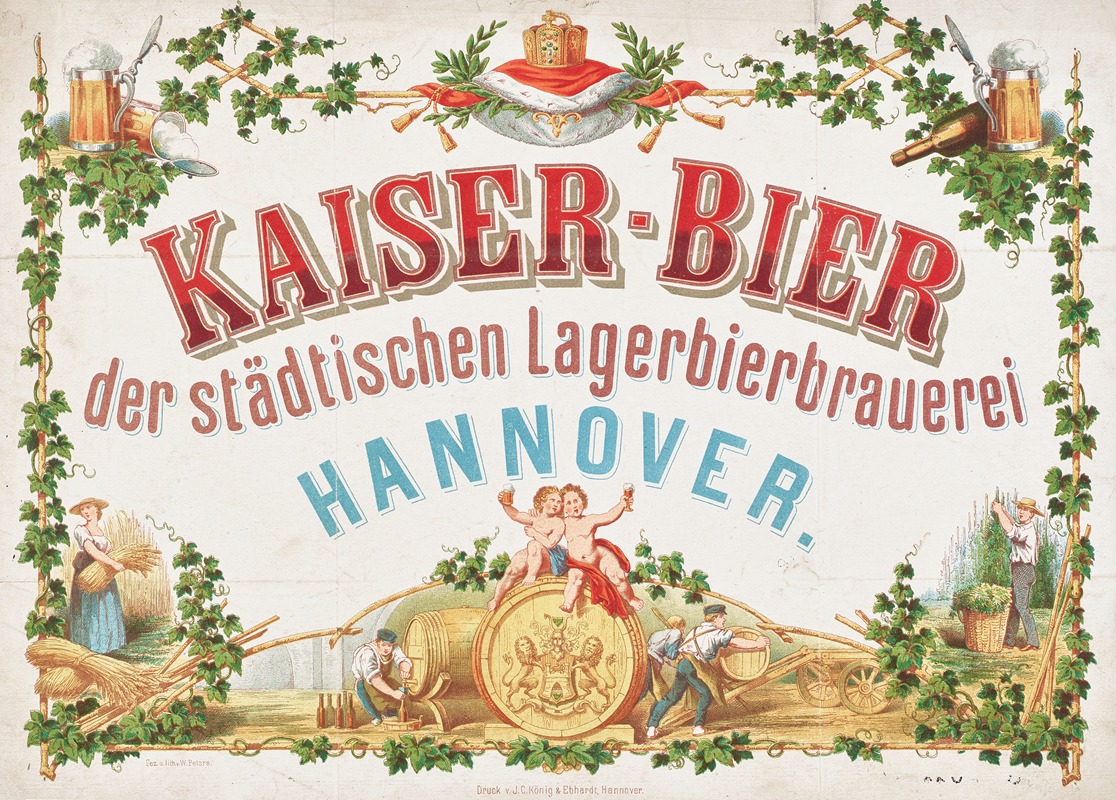 J. C. König & Ebhardt    - Publicity for Kaiser-Bier