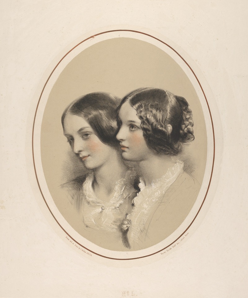 James Archer - Portrait Busts of Two Women