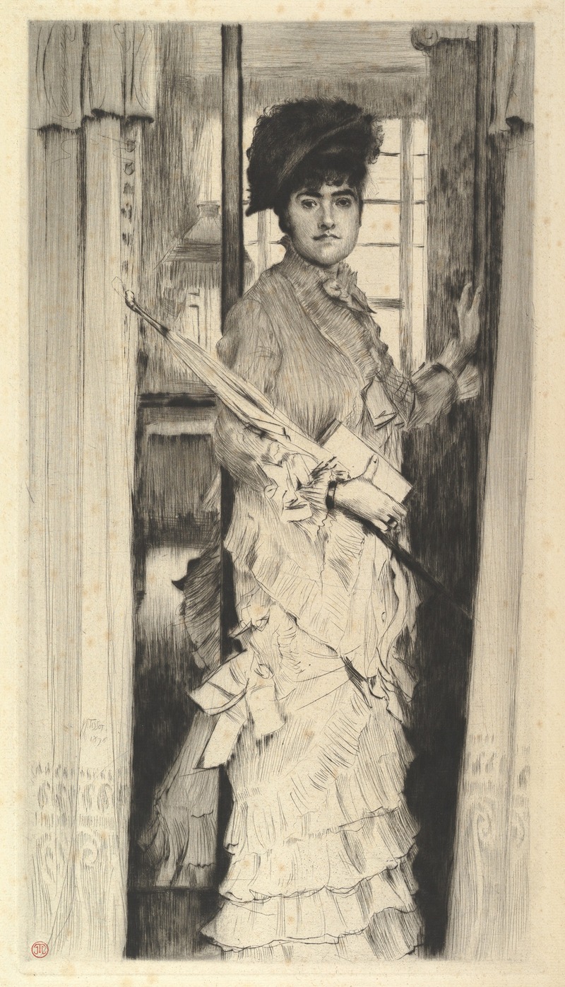 James Tissot - Portrait of Miss L…,or A Door Must Be Either Open or Closed