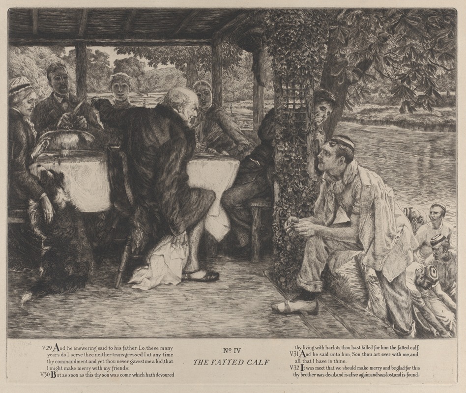 James Tissot - The Parable of the Prodigal Son, No. IV; The Fatted Calf